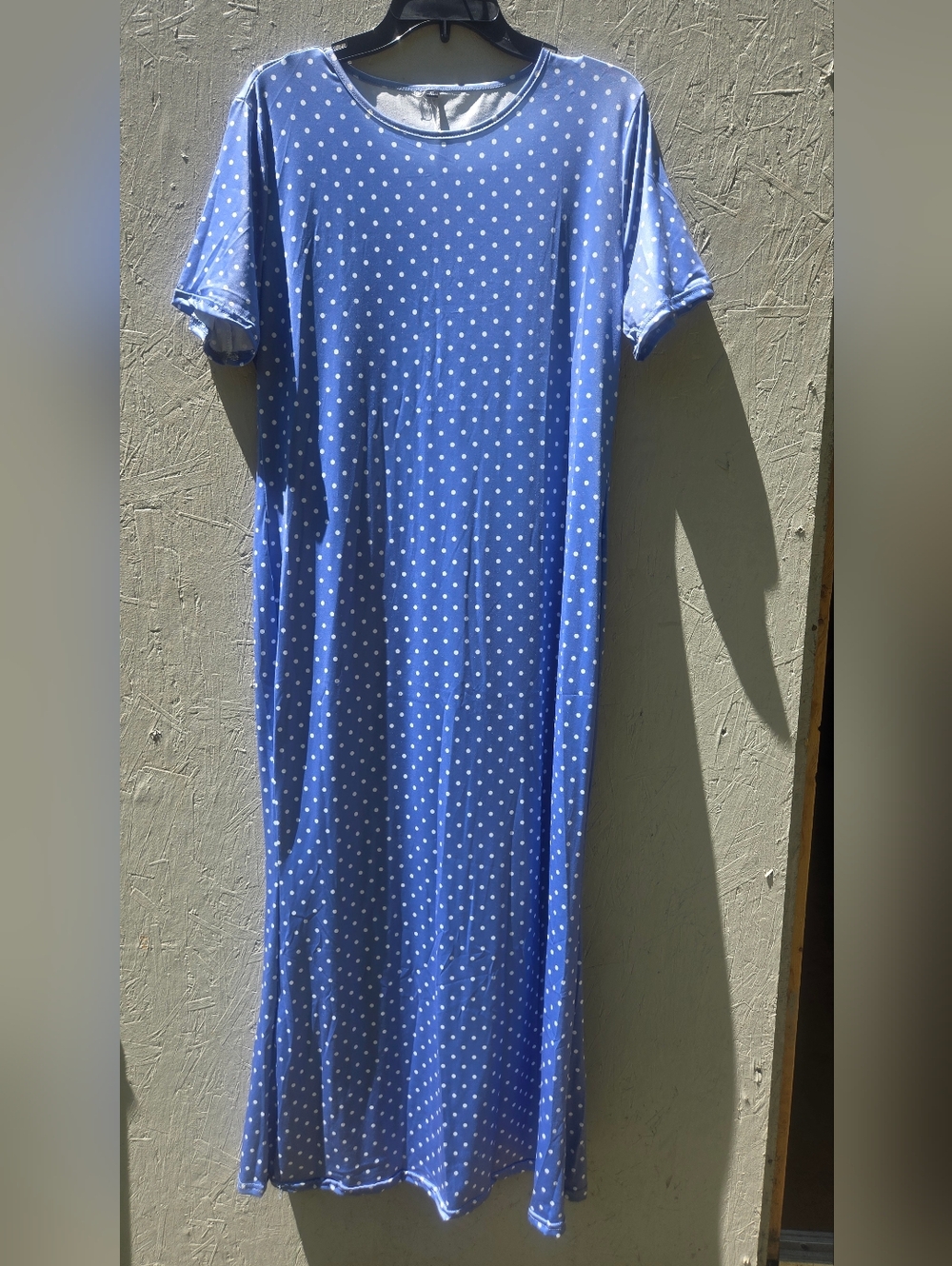Women’s Blue Fitted Pookie Dot Midi Dress - Unbranded - Picture 2 of 3